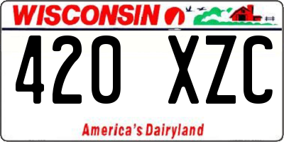 WI license plate 420XZC