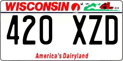 WI license plate 420XZD