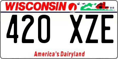 WI license plate 420XZE