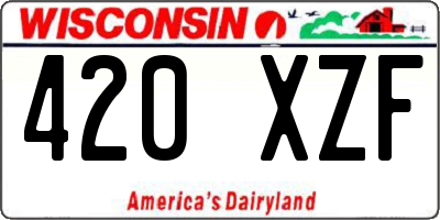 WI license plate 420XZF