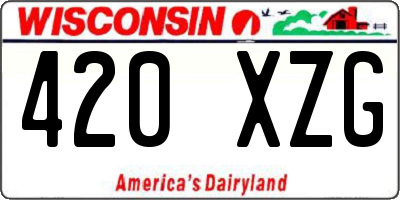WI license plate 420XZG