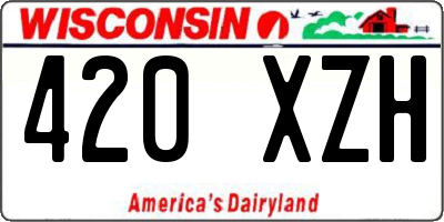 WI license plate 420XZH