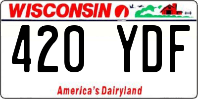 WI license plate 420YDF