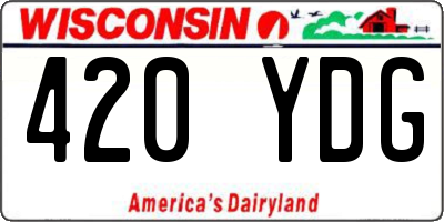 WI license plate 420YDG