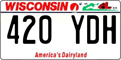 WI license plate 420YDH