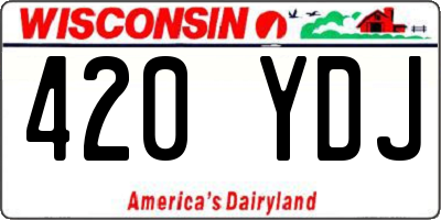 WI license plate 420YDJ