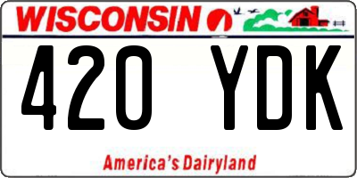 WI license plate 420YDK