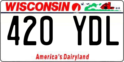 WI license plate 420YDL