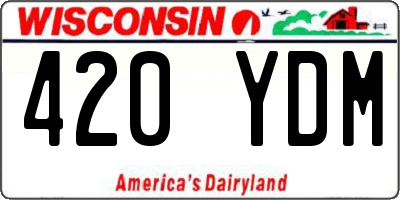 WI license plate 420YDM