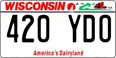 WI license plate 420YDO