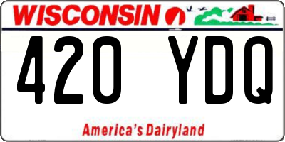 WI license plate 420YDQ