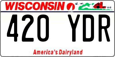 WI license plate 420YDR
