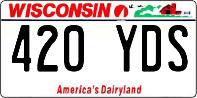 WI license plate 420YDS