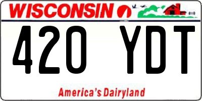 WI license plate 420YDT