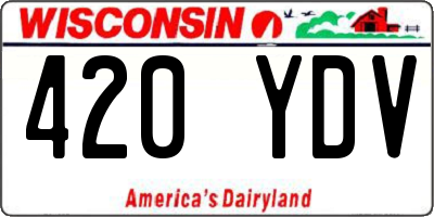 WI license plate 420YDV