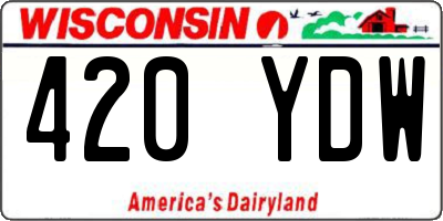 WI license plate 420YDW
