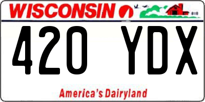 WI license plate 420YDX