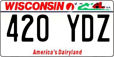 WI license plate 420YDZ