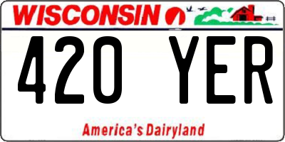 WI license plate 420YER