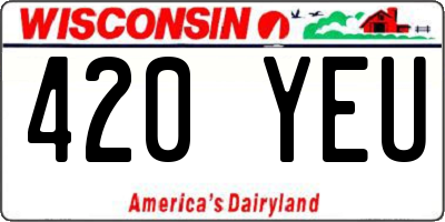 WI license plate 420YEU