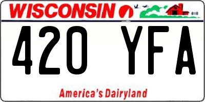WI license plate 420YFA