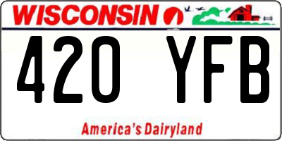 WI license plate 420YFB