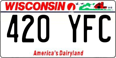 WI license plate 420YFC