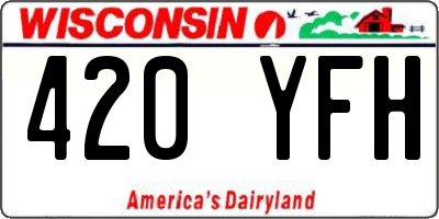 WI license plate 420YFH