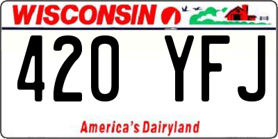 WI license plate 420YFJ