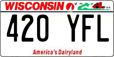 WI license plate 420YFL