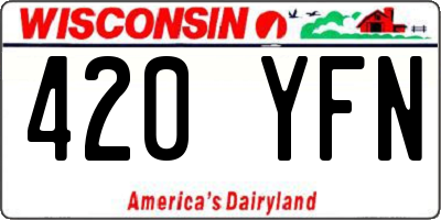 WI license plate 420YFN