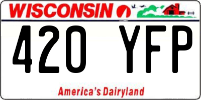 WI license plate 420YFP