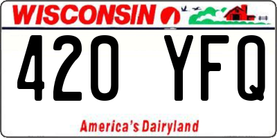 WI license plate 420YFQ