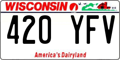 WI license plate 420YFV