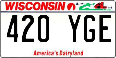 WI license plate 420YGE