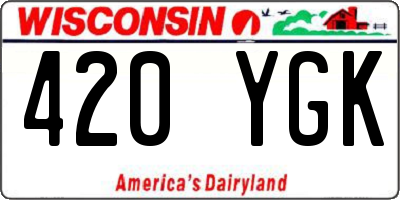 WI license plate 420YGK