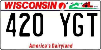 WI license plate 420YGT