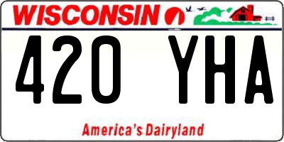 WI license plate 420YHA