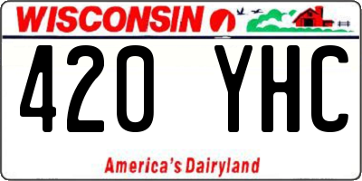 WI license plate 420YHC