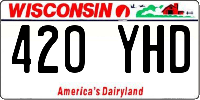 WI license plate 420YHD