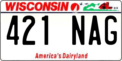 WI license plate 421NAG