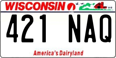 WI license plate 421NAQ