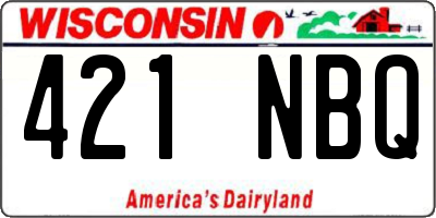 WI license plate 421NBQ