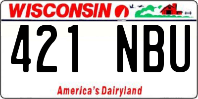 WI license plate 421NBU