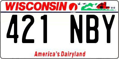 WI license plate 421NBY