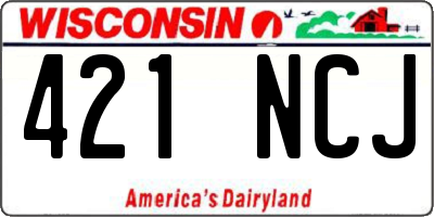 WI license plate 421NCJ