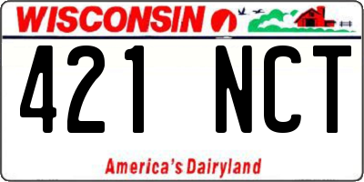 WI license plate 421NCT