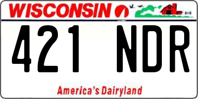 WI license plate 421NDR