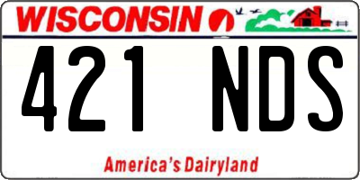 WI license plate 421NDS