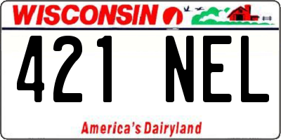 WI license plate 421NEL